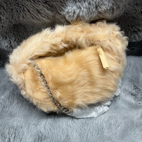 BY FAR  Baby Cush shearling top handle bag in Sable MSRP $475 Rare Find - Picture 2 of 14